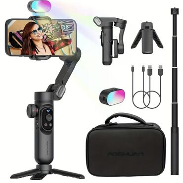 Telefon üçün stabilizatorlar: Smartfonlar üçün 3-oxlu stabilizator gimbal dəsti Xüsusiyyətlər: - 3