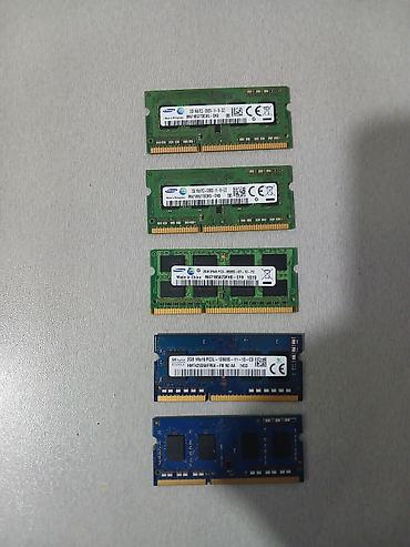 hp notbuk: Operativ yaddaş (RAM) Samsung, 2 GB, 1600 Mhz, DDR3, Noutbuk üçün, İşlənmiş — 2