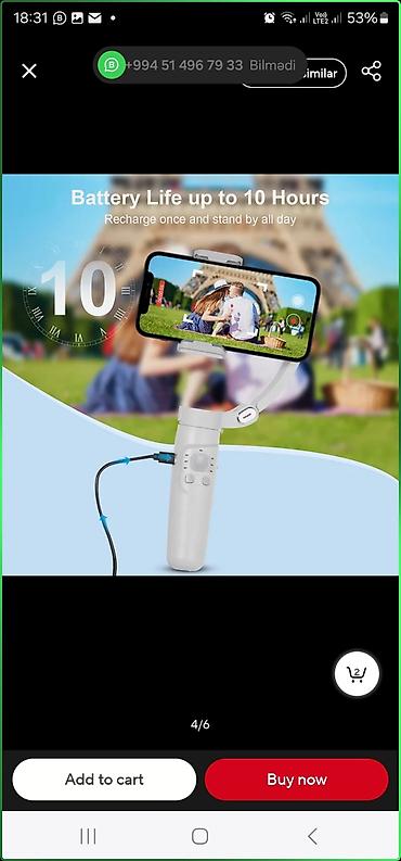 gimble: Stabilizator M1 3-AXİS Merak One Smartphone Stabilizer Ölkə daxili — 4