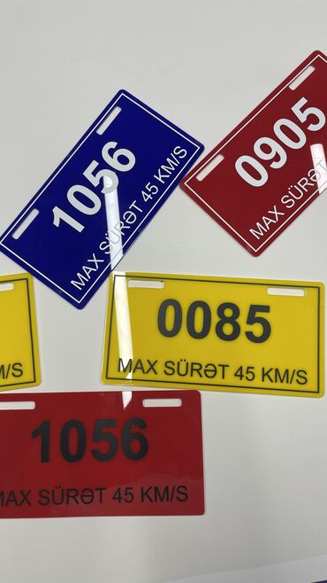 sari tofaş: 🟡 🔴 🔵 🟢 Sarı,göy və qırmızı rəng 45km/s nömrələrin