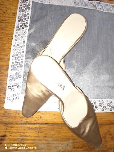 croks papuce: PRADA ženske papuče/sandalete na štiklu - Model: klasične otvorene — 3