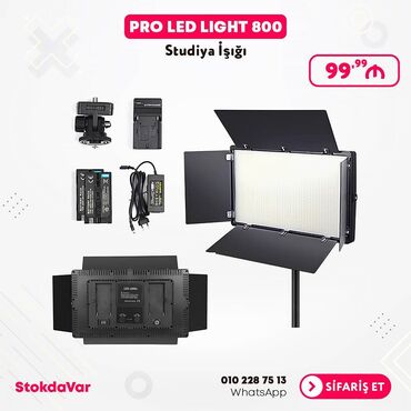 video çəkən: 🔥🔥 "PRO LED LIGHT KIT 800" Studiya İşığı ✅ Parlaqlıq