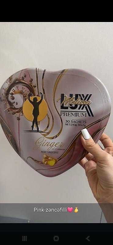 lux coffee: Məhsul: Melissa Lux Premium instant Türk qəhvəsi – ürək formalı metal — 2