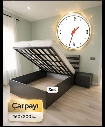 Qaldırılan baza ilə çarpayı – 160x200 sm - Ölçü: 160 x 200 sm -