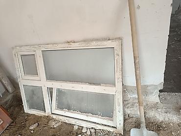 plastik qapi pencere: Plastik (PVC) pəncərə blokları – müxtəlif ölçülü, ağ rəngdə çərçivələr — 4