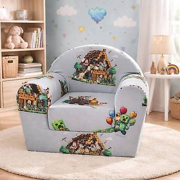 Foteljice: 🌈BAMBI foteljica 🪑Dimenzije:55×45 cm ✨ Sedeći deo: 30×30 cm 🛏️ — 17