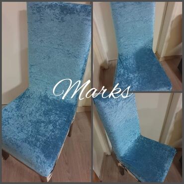 Posteljina: Rastegljive navlake za stolice plišane jednobojne CENA SETA 2400 din ( — 18