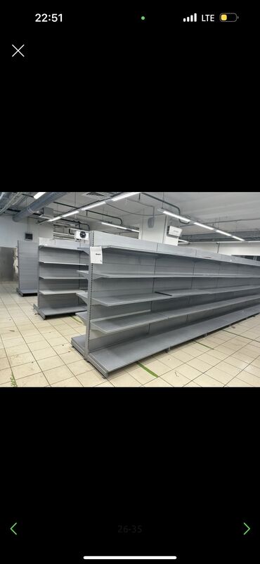 Витрины: Витрины, стеллажи, полки торговые металлические б/у, полка магазинная — 12