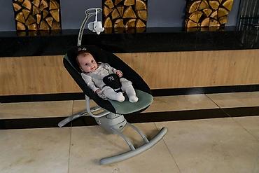 flo clo: MONI Električna ljuljaška za bebe Rocky Green – CAN9410-70 Udobna — 3
