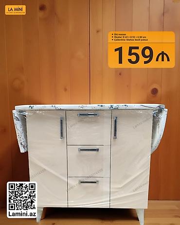 Məişət məhsulları: Ütü masası – La Mini - Ölçülər: D 42 × H 92 × U 80 sm - Üst hissə — 1