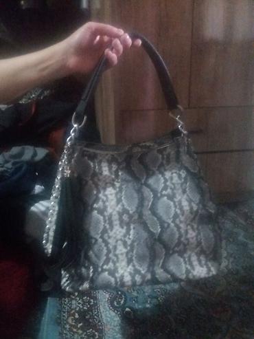 Шопперы: Женская сумка-шоппер с принтом под змеиную кожу + съемный внутренний — 8
