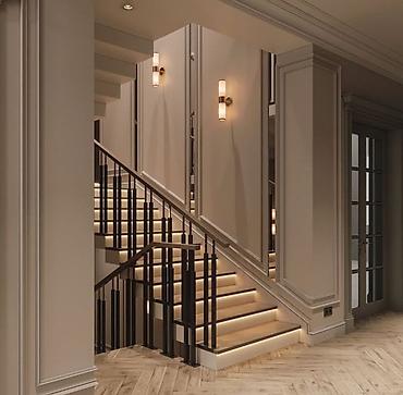 Ремонт под ключ: Современный интерьер с дизайнерским освещением и встроенными решениями — 19