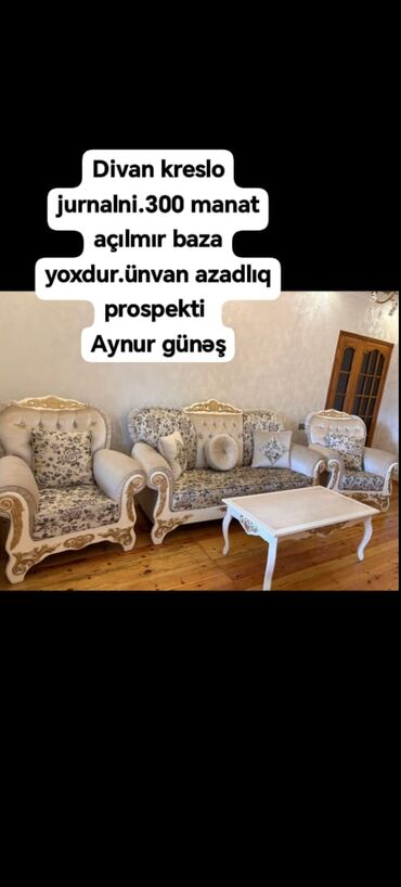Ev üçün digər mallar: Divan kreslo jurnalni.300 manat açılmır baza yoxdur.ünvan azadlıq