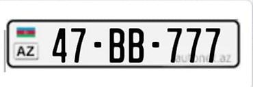 tra: SATILIR – 47-BB-777 Xüsusi və yadda qalan dövlət nömrə nişanı satılır — 2