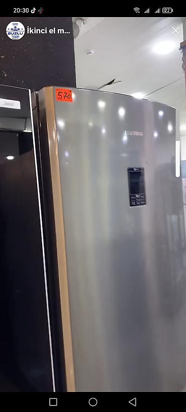 samsung es: Samsung soyuducu - Rəng: inox/gümüş - Ön paneldə içməli su dispenseri — 1