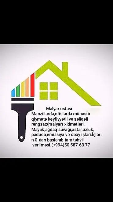 tikinti işləri: Malyar ustası xidmətləri Mənzillər və ofislər üçün peşəkar rəngsaz — 1