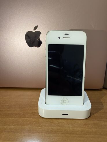 ajfon 4s: IPhone 4S, 16 ГБ, Белый, Зарядное устройство, Кабель