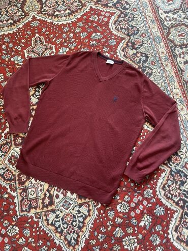 рестоврация одежды: Мужской свитер, M (EU 38), Us Polo Assn, Б/у, цвет - Красный, Самовывоз, Бесплатная доставка