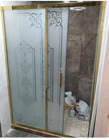 Duş kabinaları, arakəsmələr: Yeni Üstü açıq kabina, Künc üçün, Pulsuz çatdırılma — 7