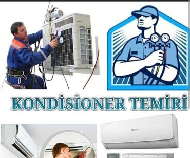 Kondisionerlər: Təmir, Split kondisionerlər, Təmizləmə, Zəmanətlə, Pulsuz diaqnostika