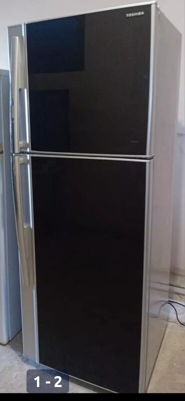 ucuz xaladenlik: Б/у 2 двери Toshiba Холодильник Продажа, цвет - Серый