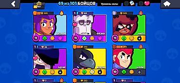 Значки: Аккаунт Brawl Stars - Трофеи: 7931 (рекорд 7933) - Собрано бойцов: 49 — 2