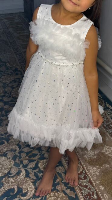Платья: Детское платье, цвет - Белый, Новый — 6