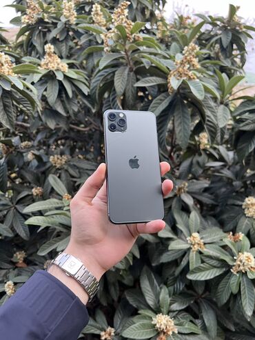 400 manatliq telefonlar: IPhone 11 Pro Max, 64 GB, Matte Midnight Green, Face ID, Simsiz şarj, Sənədlərlə