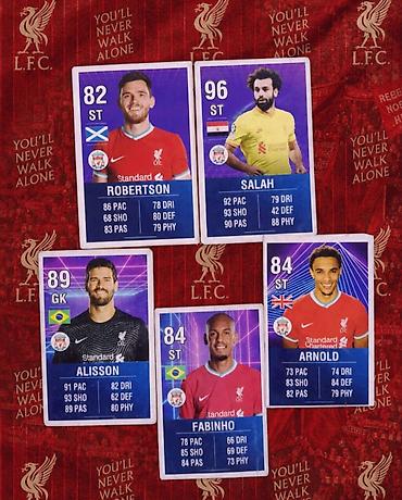 Açıqcalar: Liverpool FC futbol kartları — 1