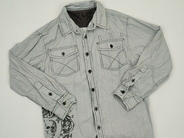 Shirts: Shirt 9 years, condition - Good, pattern - Print, color - Grey