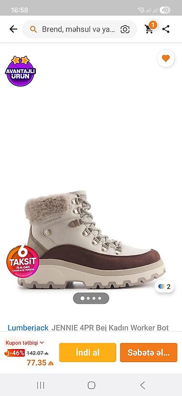 botik: Ölçü: 39, rəng - Bej, Yeni — 7