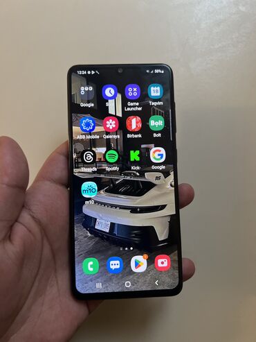 Samsung: Samsung Galaxy A41, 64 GB, rəng - Göy, Barmaq izi — 6