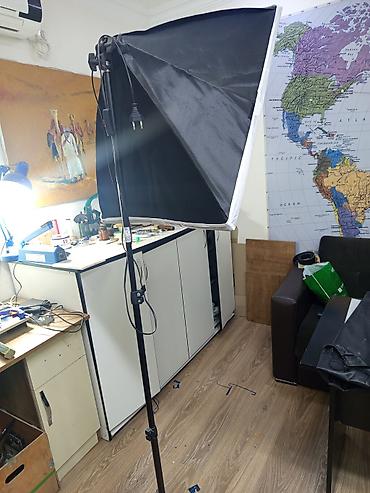 Foto və videokameralar: Studiyə uyğun softbox işıqlandırma komplekti - Ölçü: təxmini 60x90 sm — 1