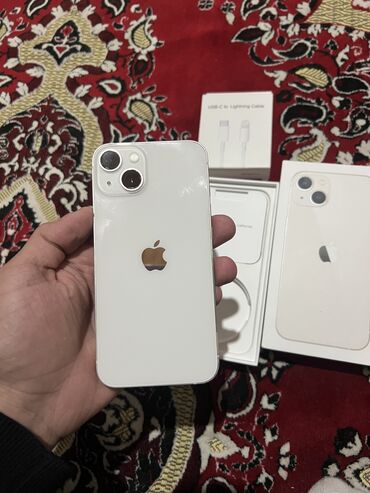 iphone 13 dubai qiymeti: IPhone 13, 128 ГБ, Белый, Face ID