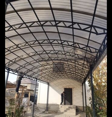 углекислотный баллон: Навес, Арочный, Металл, Профнастил, Установка