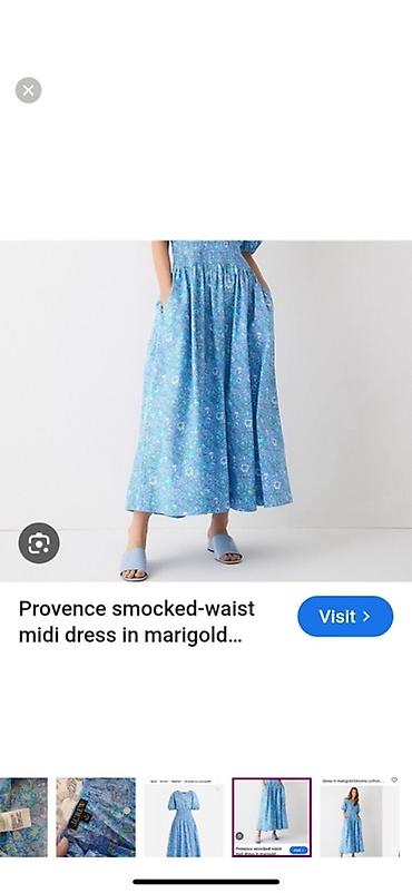 cot: Платье миди J.Crew Provence Smocked-Waist в принте Marigold Blooms — 2