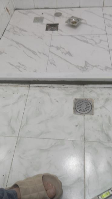 Plitə işləri: Duş kabini üçün kafelli duş altlığı hazırlanması və quraşdırılması — 4