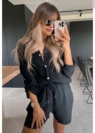 Kompleti: Dvodelni ženski komplet od muslina – košulja i šorts 3100 din — 2