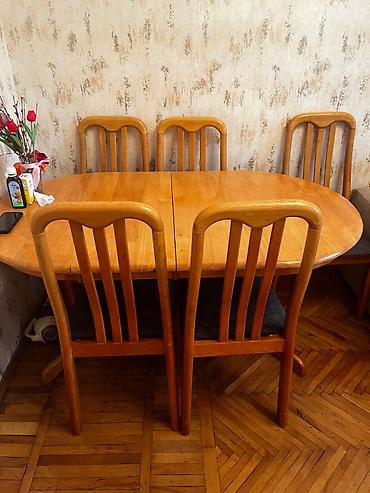 islenmis stol stul satiram: Qonaq otağı üçün, İşlənmiş, Açılan, Oval masa — 2