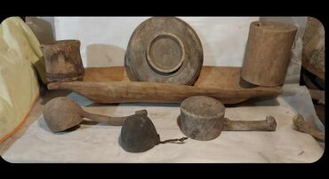 Ostalo posuđe: Stari drveni kuhinjski alati – ručno rađeni etno predmeti od punog — 5