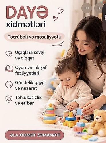 Dayələr: Daye xidmetleri Öz evimdə 3–10 yaş arası uşaqlara sevgi və yüksək — 1