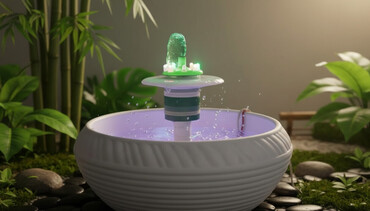 Stol lampaları: Комнатный Мини-фонтан с разноцветной подсветкой — 1