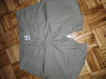 pamuk kvalitetne pantalone: L (EU 40), Cotton, color - Khaki, Geometrical