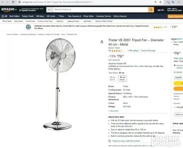 Stubni ventilatori: *** AKCIJA *** 1277 Stubni ventilator 16" 45W Prečnik ventilatora 40cm — 8