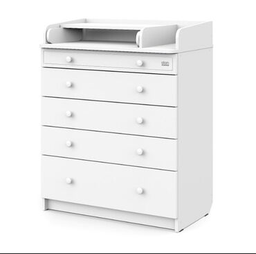 стол стул для малышей: Бала үчүн комод, Жаңы, Бөбөктөр үчүн кийим алмаштыруучу үстөлү бар, МДФ, түсү - Ак