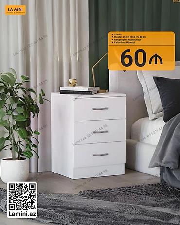 Ev və bağ: Minimalist tumbə - Model: 3 çekmecəli tumbə - Ölçülər: Dərinlik 40 sm — 1