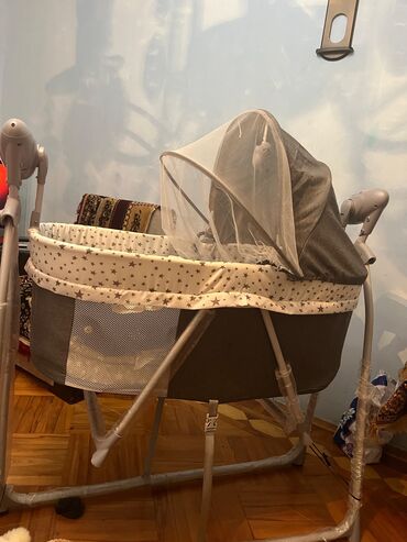 Nənnilər: Elektrikli beşik/ayaqlı körpə beşiyi - Sallaq konstruksiyalı möhkəm — 7