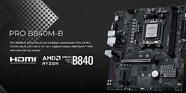 Комплектующие для ПК: Материнская плата для ПК MSI B840M-B, Новый — 2