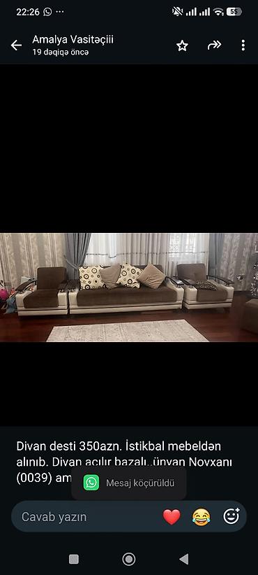 Divan desti 350azn. İstikbal mebeldən alınıb. Divan açılır lalafo.az -da Divan desti 350azn. İstikbal mebeldən alınıb. Divan açılır