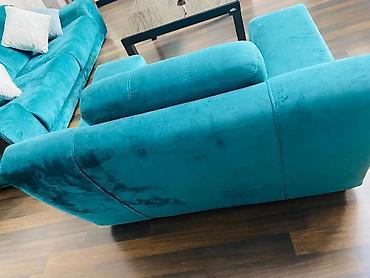 divan acilan: İşlənmiş, Divan, 2 kreslo, Bazalı, Açılan — 4